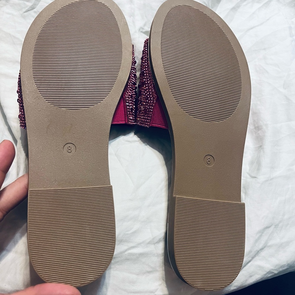 Women's Rhinestone Slide Sandals - pink - Picture 7 of 8